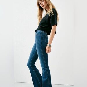 SPANX  NWT Authentic Blue Shapewear Flare & Wide Leg Jeans Women Size XL